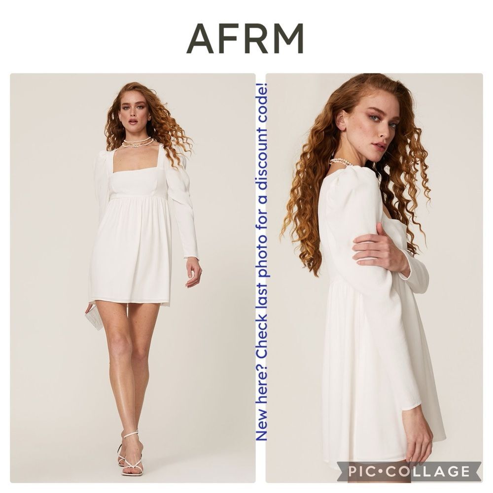 AFRM |‎ Women's White Freya Dress, Size Medium